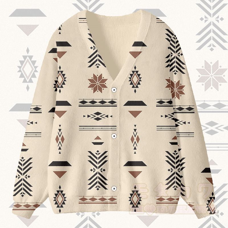 MODAKAWA ジオメトリックグラフィックカーディガントップス - アプリコット - 4XL - image 1