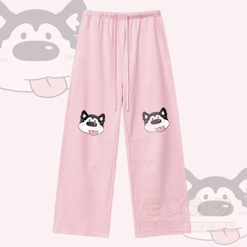 MODAKAWA タンアウトドッググラフィックドローストリングパンツ - ピンク - XL - image 1