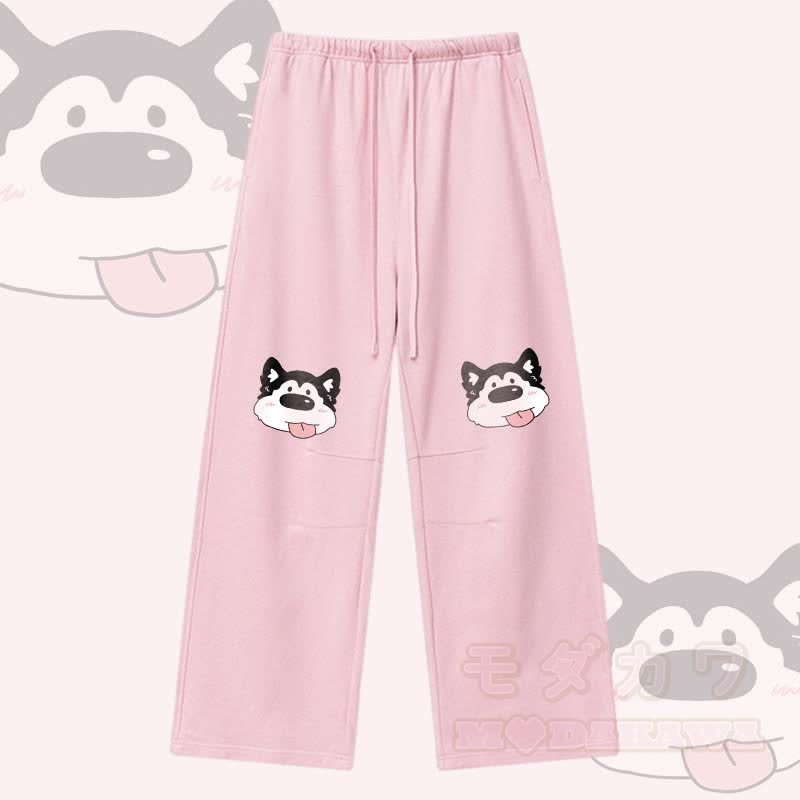 MODAKAWA タンアウトドッググラフィックドローストリングパンツ - ピンク - XL - image 1