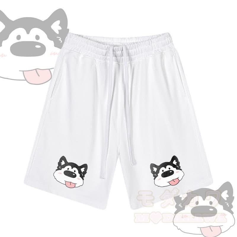 MODAKAWA タンアウトドッググラフィックドローストリングショーツ - 白 - 2XL - image 5