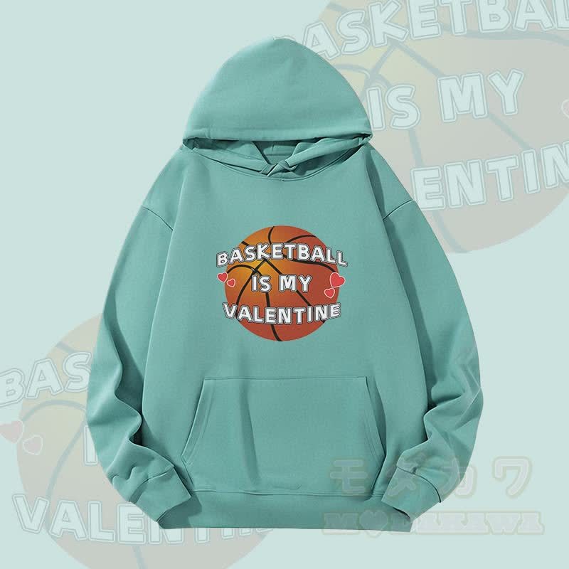 MODAKAWA BASKETBALL IS MY VALENTINE グラフィック ヘビーウェイト パーカー - 緑 - 2XL - image 1