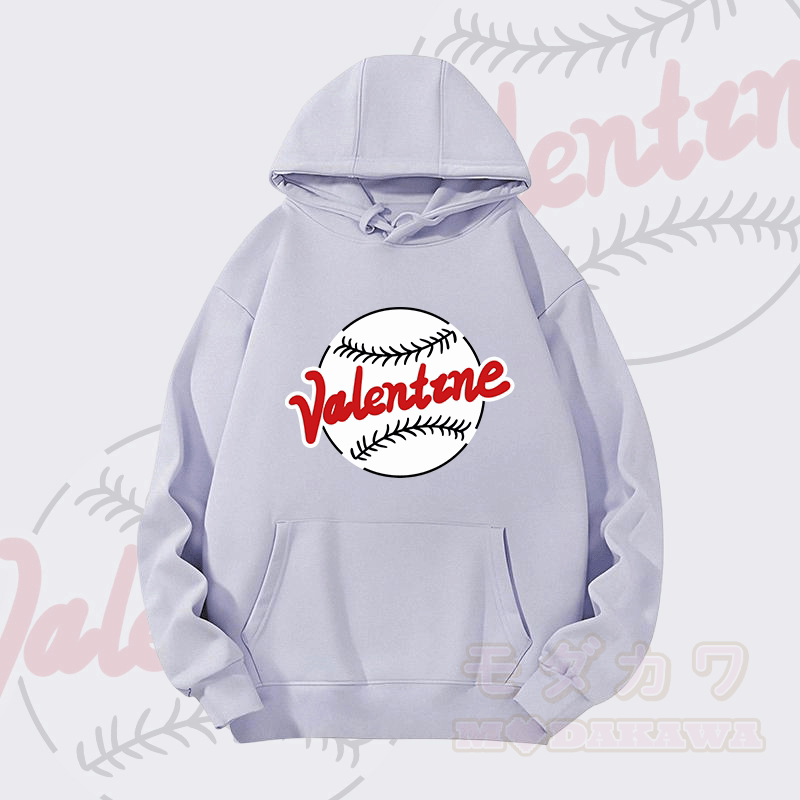 MODAKAWA VALENTINE ベースボールグラフィック ヘビーウェイト パーカー - 紫 - 2XL - image 1