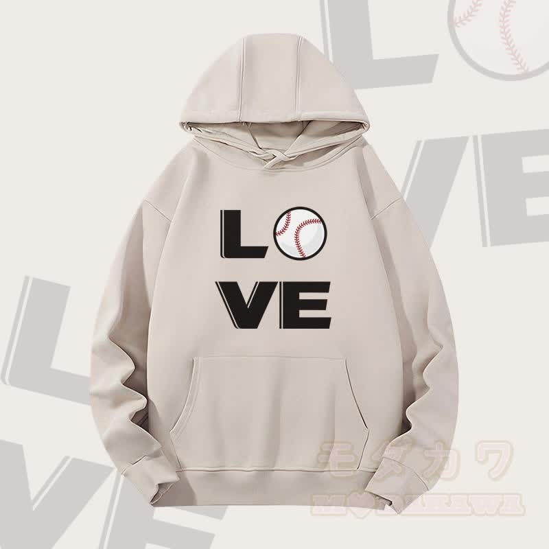 MODAKAWA LOVE ベースボールグラフィック ヘビーウェイト パーカー - オートミール - 2XL - image 1