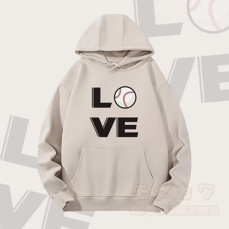 MODAKAWA LOVE ベースボールグラフィック ヘビーウェイト パーカー - オートミール - 2XL - image 1