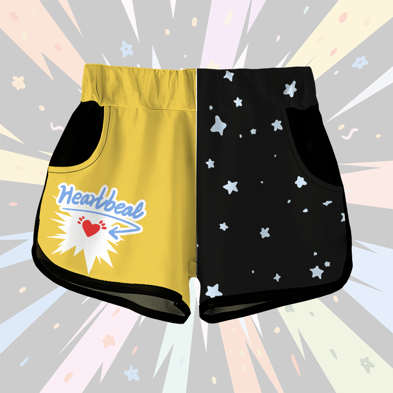 MODAKAWA HEARTBEAT スターグラフィックショーツ - Yellow - 5XL - image 1