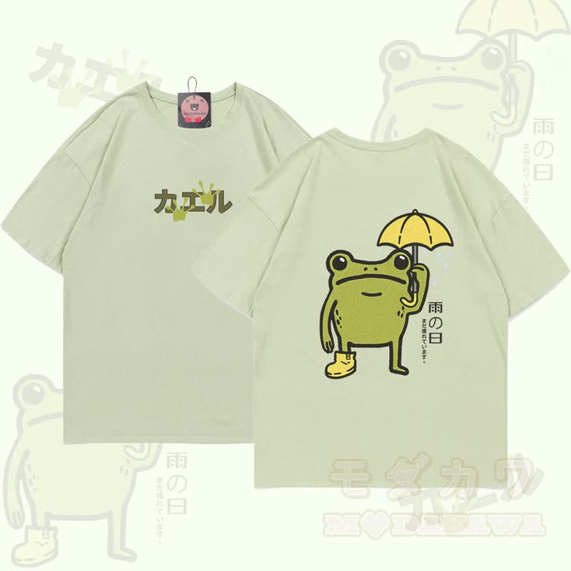 レイニーフロッググラフィックTシャツ - 緑 - 5XL - image 1