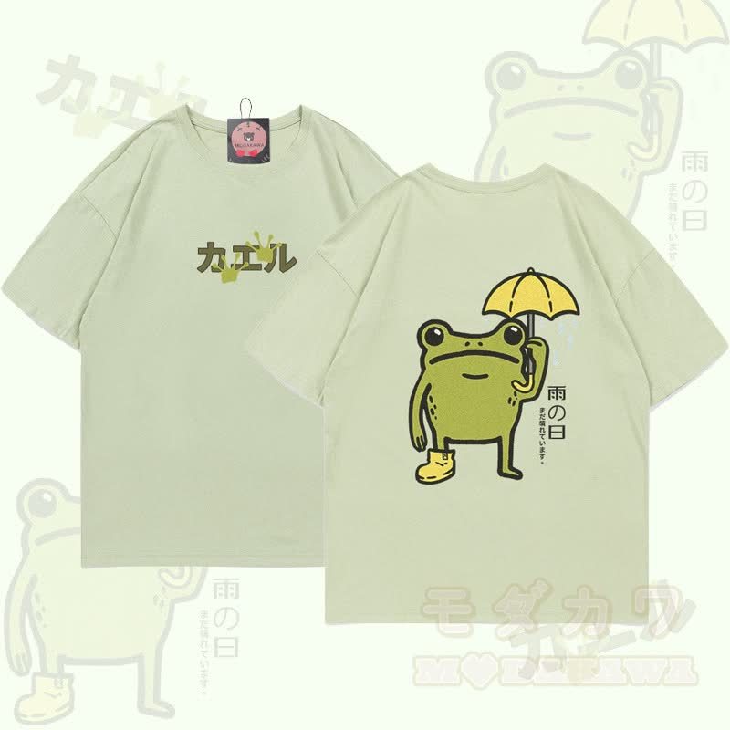 レイニーフロッググラフィックTシャツ - 緑 - 5XL - image 1
