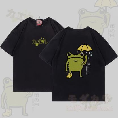 レイニーフロッググラフィックTシャツ - 黒 - 5XL - image 4
