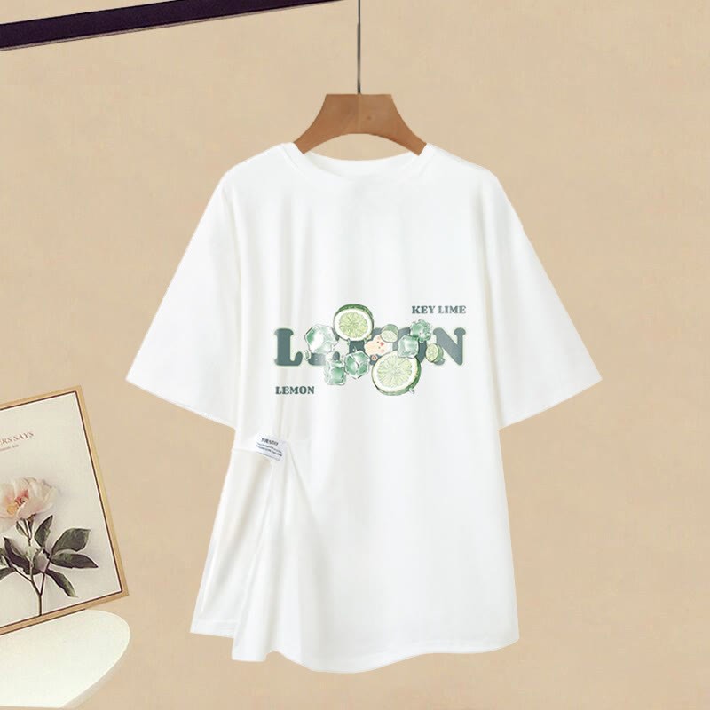 Irregular T-shirt Pleated Skirt Matching Outfit - image 2