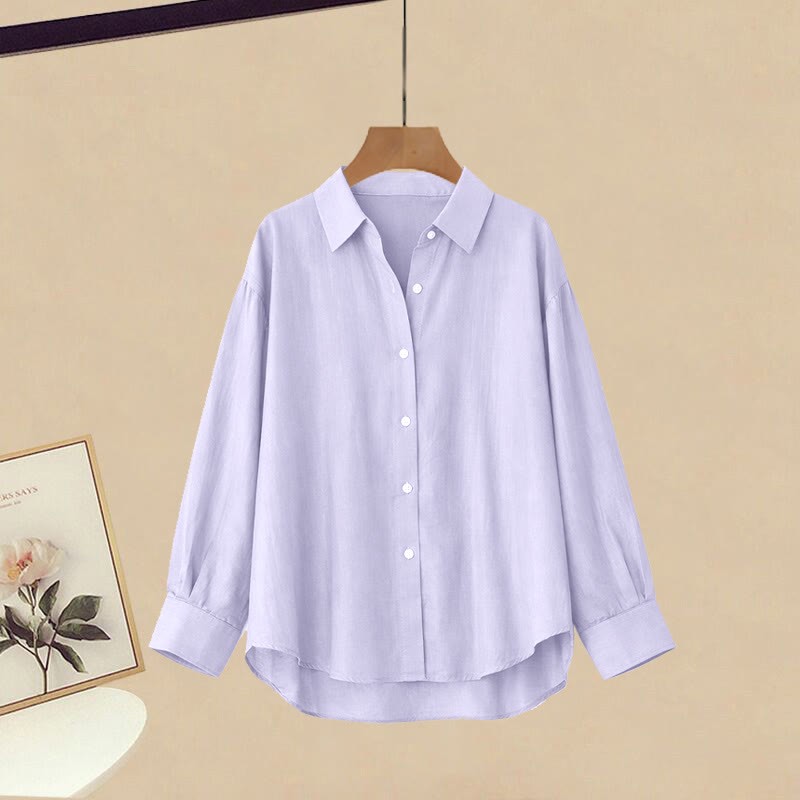 Lace Top Lace-up Shirt Casual Pants Matching Outfit - Shirt (Single) - XL - image 3