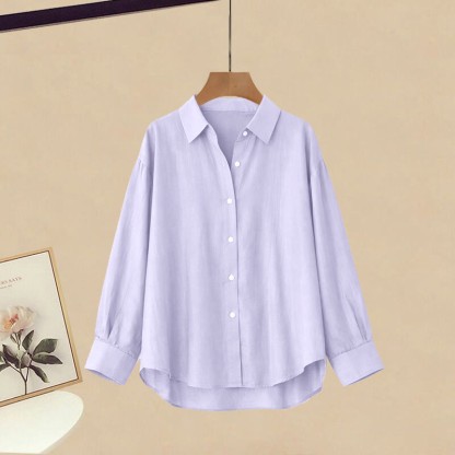 Lace Top Lace-up Shirt Casual Pants Matching Outfit - Shirt (Single) - XL - image 3