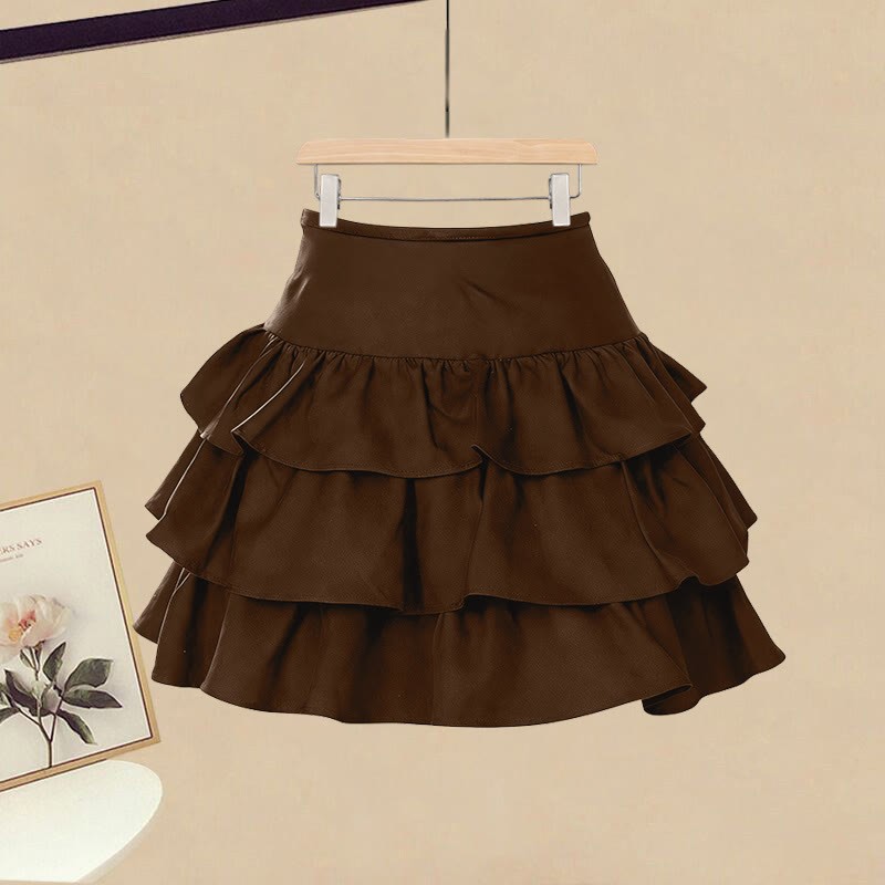 Fake Two Pieces Top Puff Skirt Matching Outfit - Skirt (Single) - XL - image 3