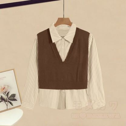 フェイクツーピーストップとパフスカートのマッチング衣装 - トップ（シングル） - XL - image 2