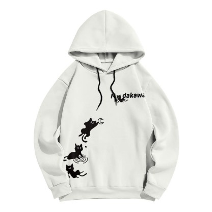 Modakawaキティプリント ルーズパーカー - White - 8XL - image 2