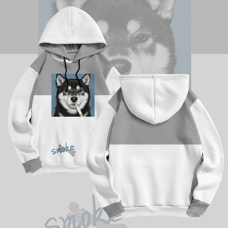 MODAKAWA スモーキングドッググラフィック オールオーバープリント プルオーバーパーカー - Grey - 6XL - image 3