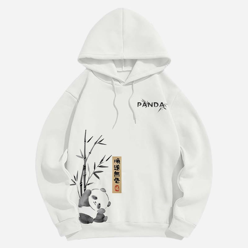 Modakawaパンダプリント ルーズパーカー - White - 6XL - image 1