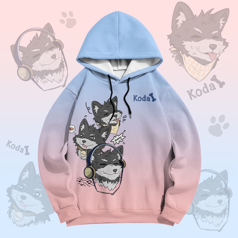 MODAKAWA チアフル・コダ・パピー グラフィック プルオーバーパーカー - Pink - 6XL - image 2