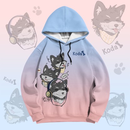 MODAKAWA チアフル・コダ・パピー グラフィック プルオーバーパーカー - Pink - 6XL - image 2