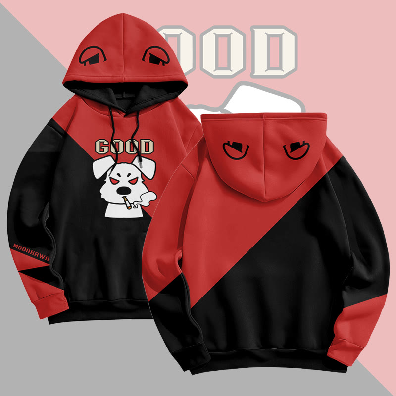 MODAKAWA GOOD スモーキングパピー グラフィック オールオーバープリント プルオーバーパーカー - Red - 6XL - image 2