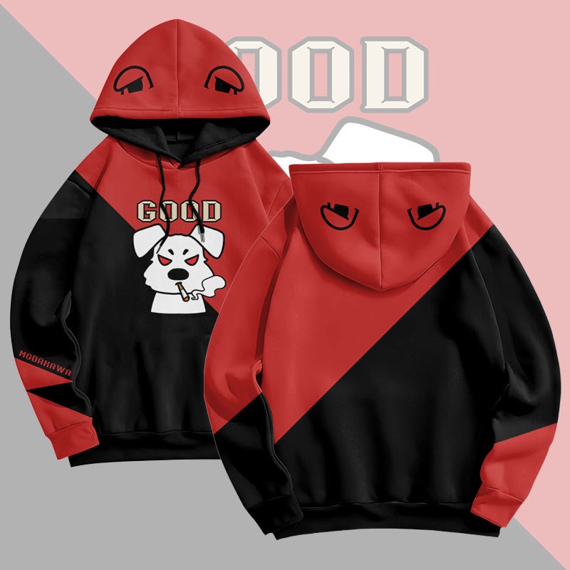 MODAKAWA GOOD スモーキングパピー グラフィック オールオーバープリント プルオーバーパーカー - Red - 6XL - image 2