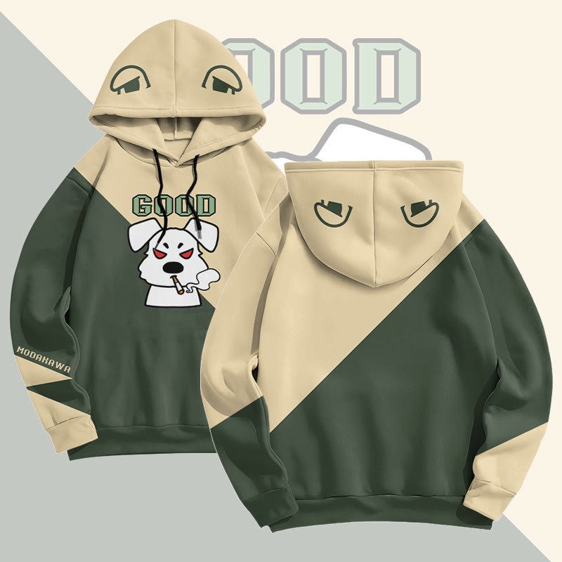 MODAKAWA GOOD スモーキングパピー グラフィック オールオーバープリント プルオーバーパーカー - Apricot - 6XL - image 1