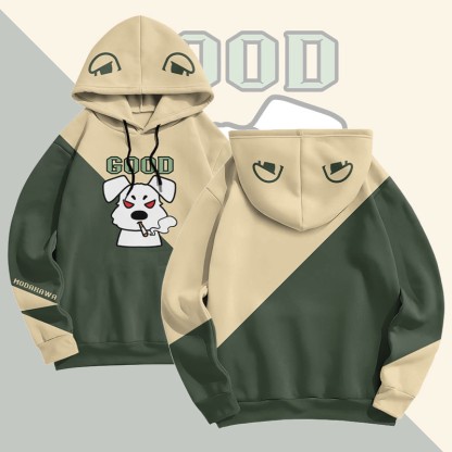 MODAKAWA GOOD スモーキングパピー グラフィック オールオーバープリント プルオーバーパーカー - Apricot - 6XL - image 1