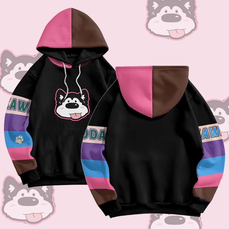 MODAKAWA タンアウトパピーグラフィック オールオーバープリント プルオーバーパーカー - Black - 6XL - image 2