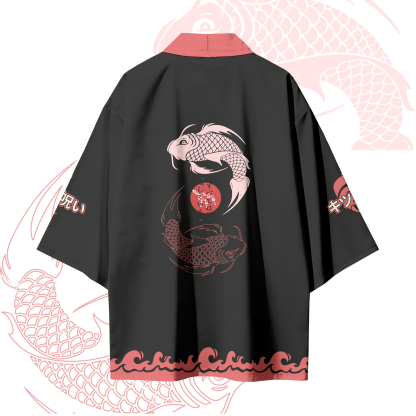 鯉柄のModakawaカワカーディガン着物アウター - image 3