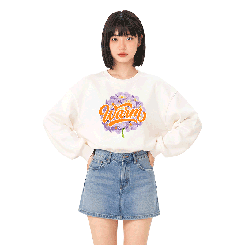 WAIM フラワー グラフィックModakawaスウェットシャツ - image 1