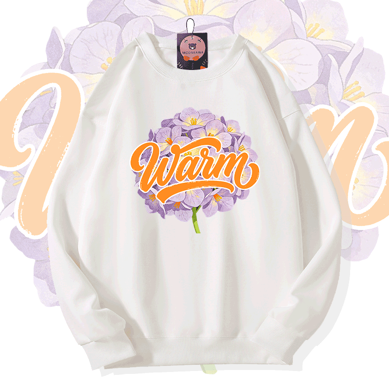 WAIM フラワー グラフィックModakawaスウェットシャツ - White - 5XL - image 2