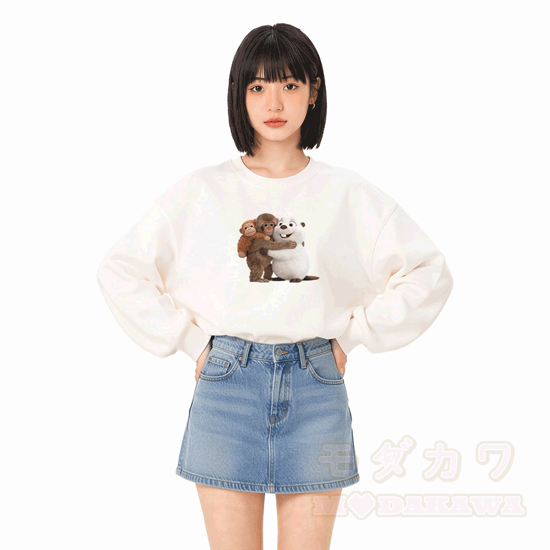 PUNCH モンキー フグ グラフィックModakawaスウェットシャツ - image 2