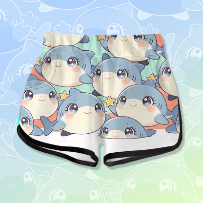 ハッピーシャークス グラフィックModakawaショーツ - Multicolor - 5XL - image 1