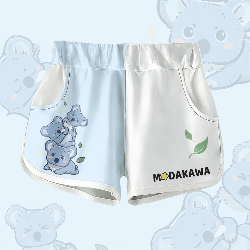 コアラグラフィックModakawaショーツ - Blue & White - 5XL - image 1
