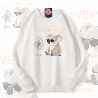 誰もがそうではない コアラ グラフィックModakawaユニセックス スウェットシャツ - 白 - 5XL - image 2