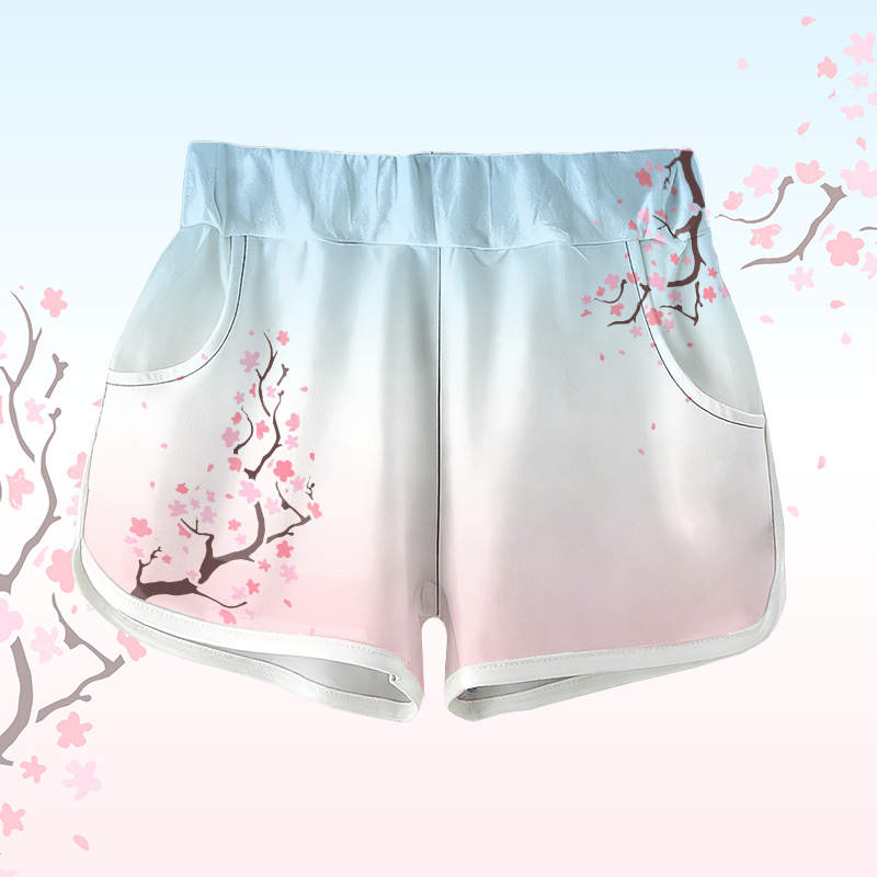 サクラグラフィックModakawaグラデーションショーツ - Blue - 5XL - image 1