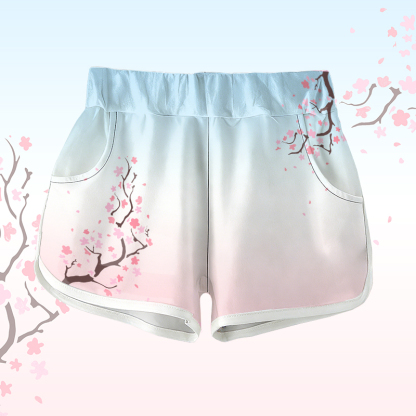 サクラグラフィックModakawaグラデーションショーツ - Blue - 5XL - image 1