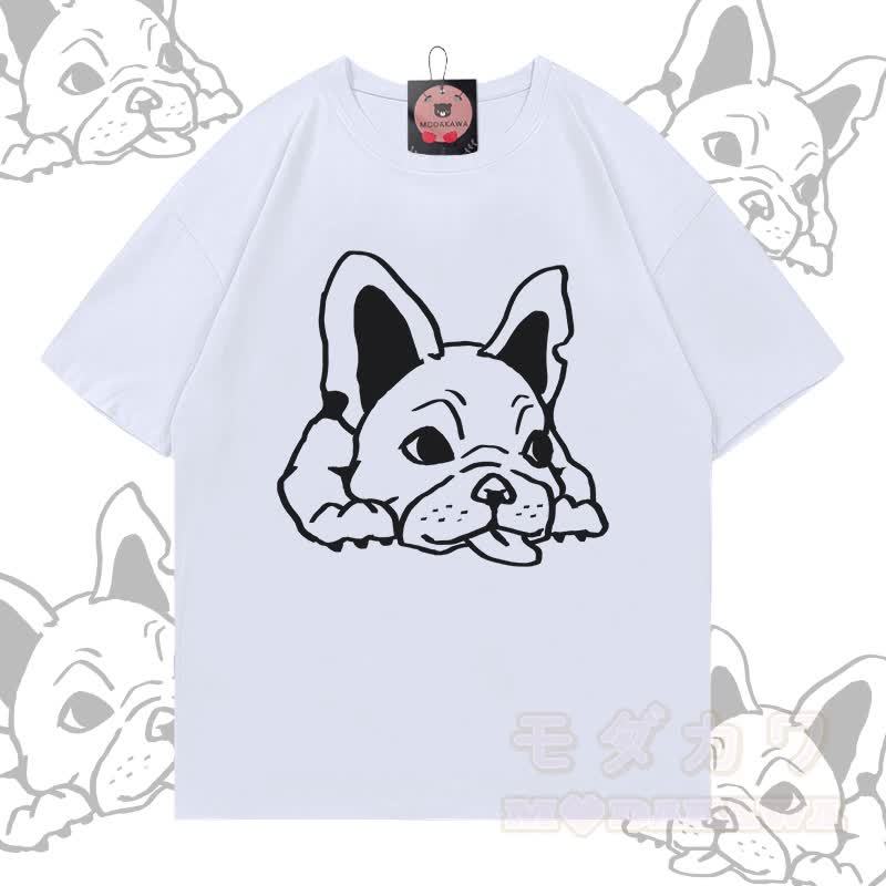 パピーグラフィックModakawa100%綿Tシャツ - 白 - 5XL - image 1