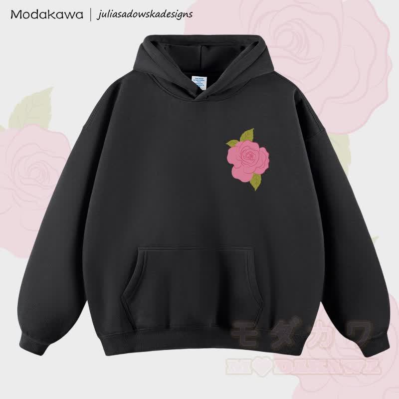 MODAKAWA × juliasadowskadesigns ローズグラフィック ルーズフーディー - 黒 - 2XL - image 2