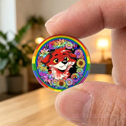 MODAKAWA × atka レインボーレッドフォックス キーホルダー ポケットハグ 誕生日プレゼント - マルチカラーA - image 1