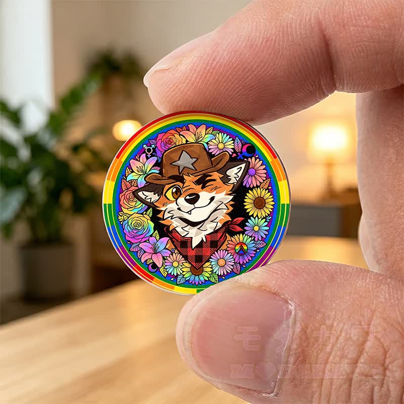 MODAKAWA × atka レインボーフォックスは肉が欲しいキーホルダー ポケットハグ 誕生日プレゼント - image 2