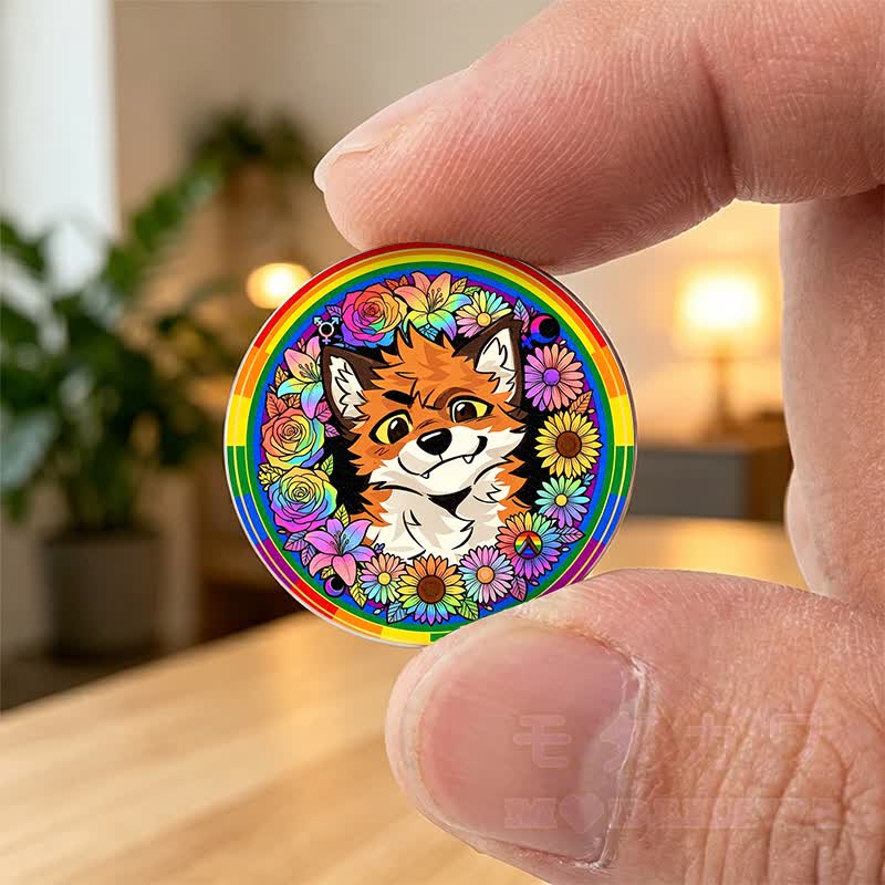 MODAKAWA × atka レインボーピンチングフォックスキーホルダー ポケットハグ 誕生日プレゼント - image 3
