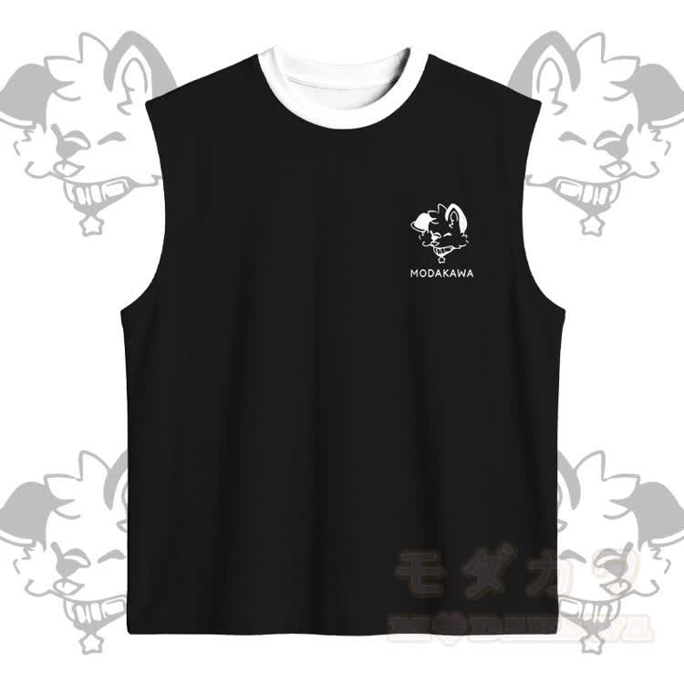 MODAKAWA × popipeko パピー柄 スポーツ ノースリーブ 速乾タンクトップ ショートパンツ セットアップ - アスファルトトップ - 5XL - image 2