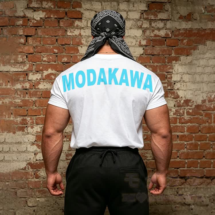 ベアグラフィックModakawaオーバーサイズ綿ドロップショルダー Tシャツ - image 1