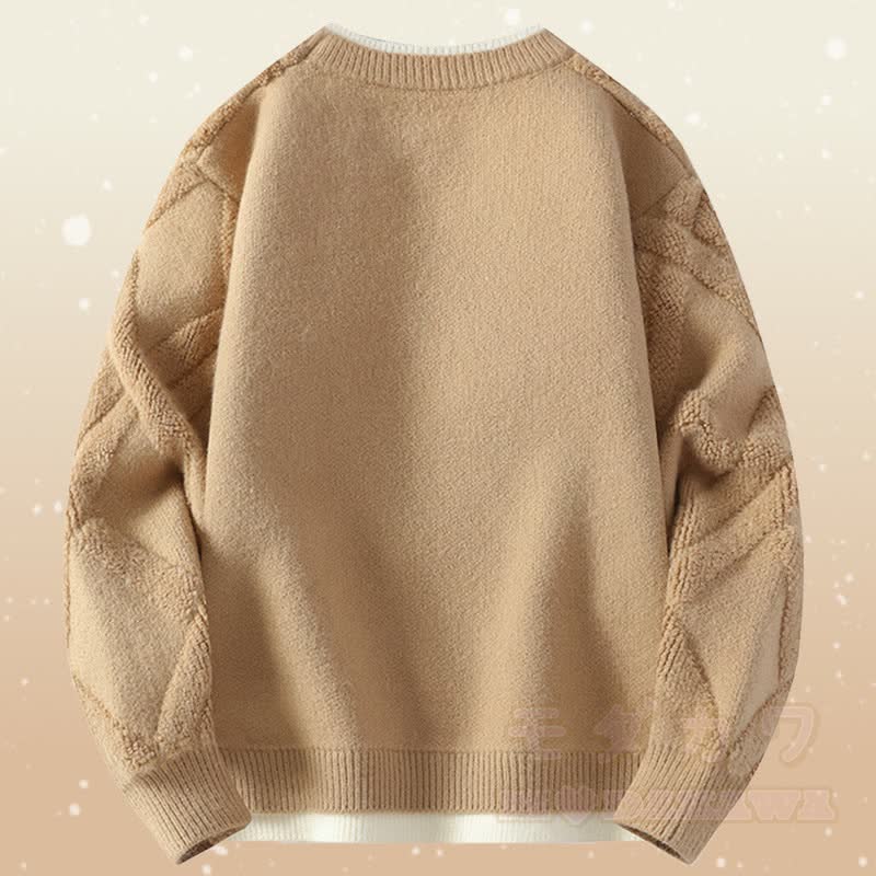 フェイクレイヤードニットセーター コーデュロイパンツ ツーピース - image 10