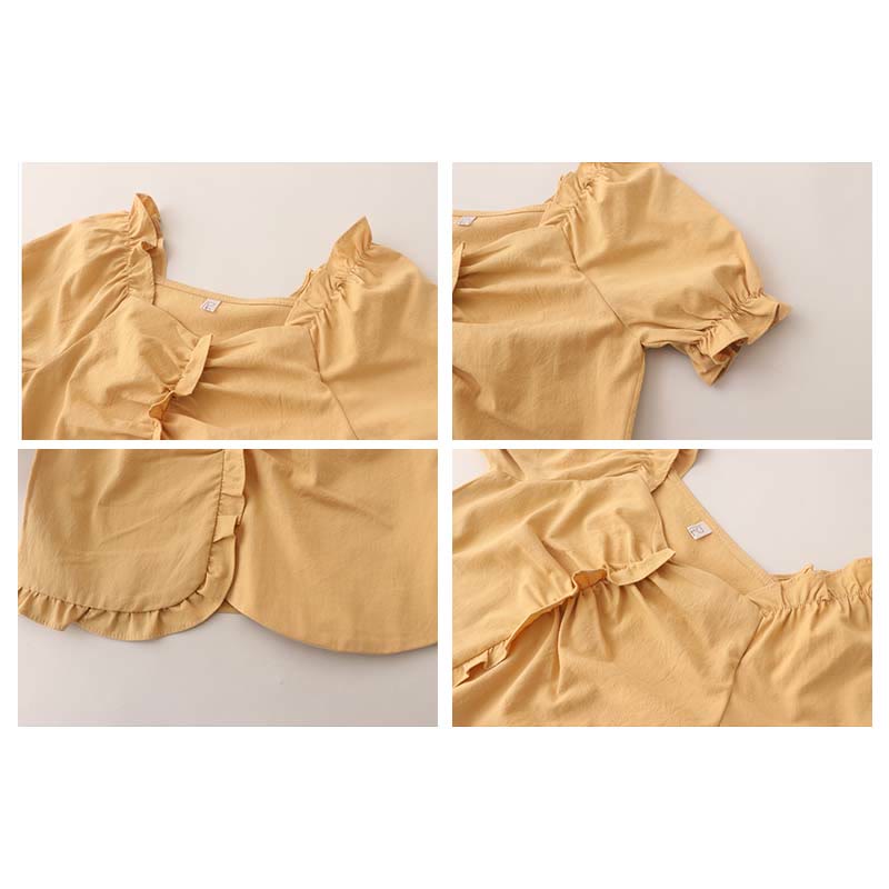 ボウノットバタフライチュールクロップトップTシャツフィッシュテールデニムスカート2ピースセット - image 15