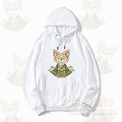 MODAKAWA ゼンフォックス グラフィック ストリートウェア プルオーバー パーカー - 白 - 5XL - image 3