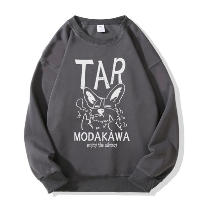 MODAKAWA TAR グランピー・スモーキング・パピー グラフィック ユニセックス スウェットシャツ - Dark Grey - 5XL - image 3