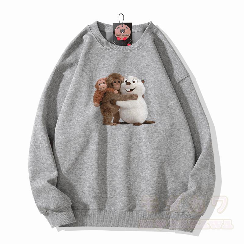 PUNCH モンキー フグ グラフィックModakawaスウェットシャツ - グレー - 5XL - image 4