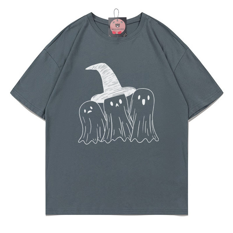 ゴーストプリントTシャツ - Grey - 5XL - image 5