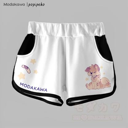 MODAKAWA X popipeko グラデーション 舌出しパピーグラフィックショーツ - 白 - 5XL - image 6